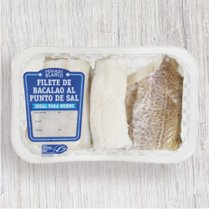Filete de bacalao al punto de sal