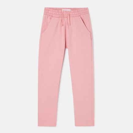 Pantalón de niña de felpa básica rosa.